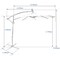 Costway 10FT Patio Offset Umbrella Solar Powered LED 360Degree Rotation Aluminum Blue